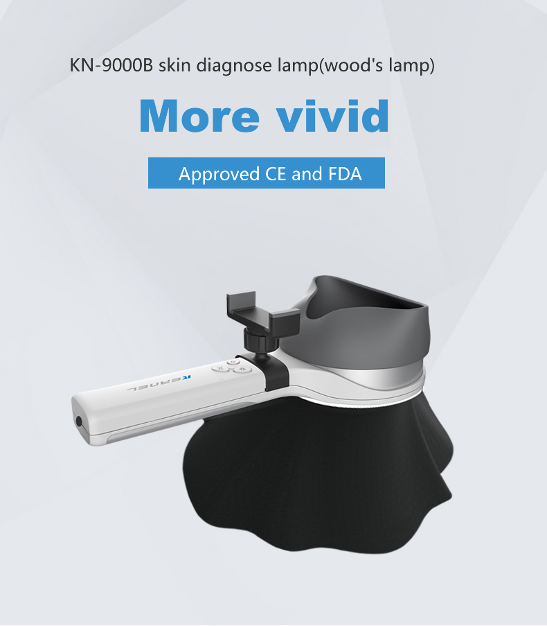 Lampe de Wood portative - KN-9000B - Kernel Medical Equipment Co., Ltd -  lumière blanche / lumière UV